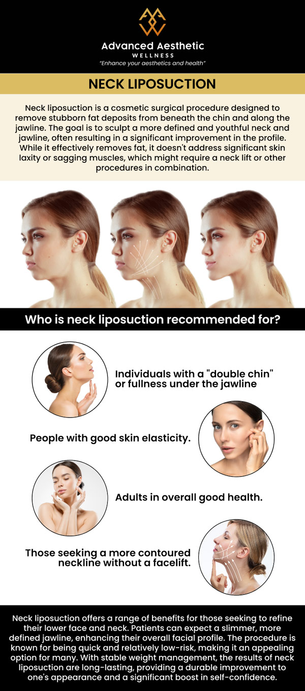 Common questions asked by clients: What is neck liposuction, and how does it improve the appearance of the neck? How is neck liposuction performed, and what is the procedure like? What are the benefits of neck liposuction compared to other neck contouring treatments? How long does it take to recover from neck liposuction? For more information, please contact us or schedule an appointment online. We are conveniently located at 400 W. 41St Street, Suite #412, Miami Beach, FL 33140. We serve clients from Miami Beach FL, Miami FL, Brickell FL, Bay Harbor Islands FL, Coral Gables FL, Sunny Isles FL, Key Biscayne FL, and surrounding areas.